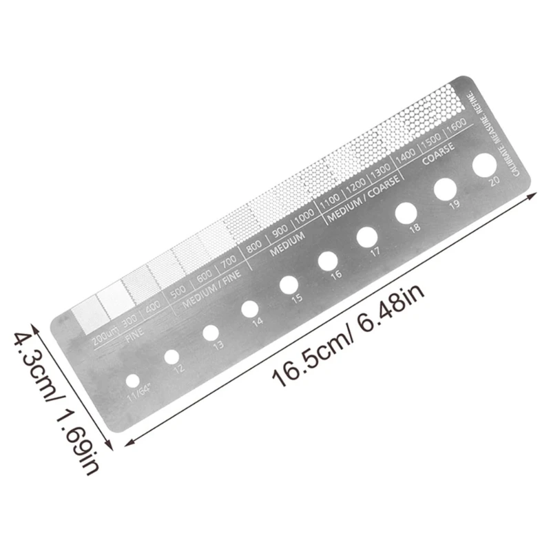 مسطرة حجم طحن القهوة المعدنية من الفولاذ المقاوم للصدأ ملحقات مطحنة حبوب البن دروبشيبينغ