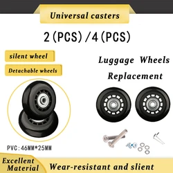 Accesorios de rueda de maleta de carro, rueda Universal, polea de maleta, rueda de avión, reemplazo de mantenimiento, rueda silenciosa