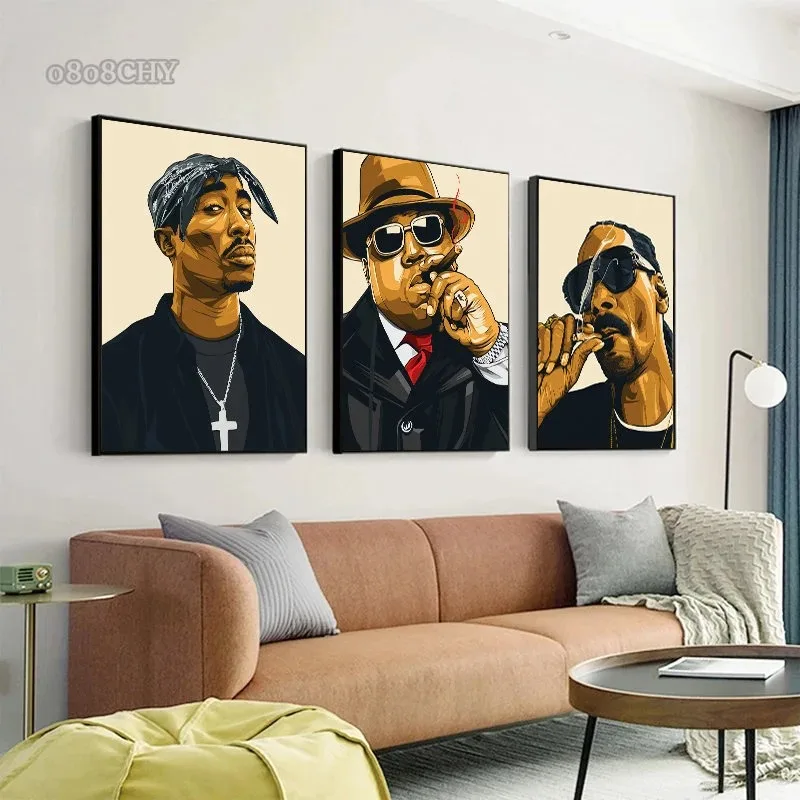 Costa oeste rappers impressão em tela fotos notório grande biggie