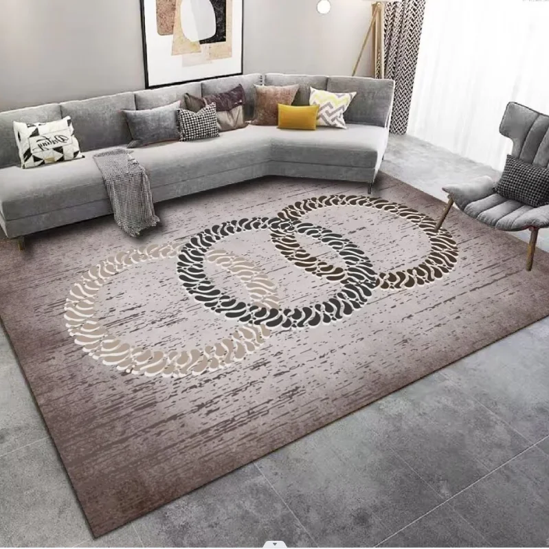NONE Teppich Wohnzimmer Advanced Sense Großflächiges modernes Arbeitszimmer Schlafzimmer Teppich Zimmer rutschfestes und schmutzabweisendes Zuhause 4
