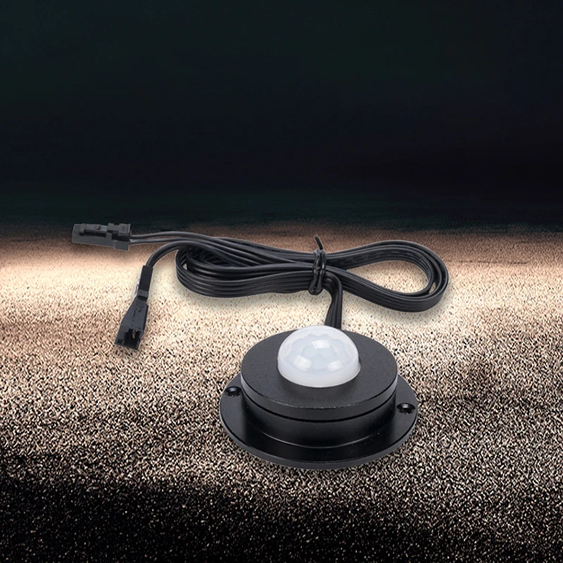 Mini PIR Motion Sensor Switch, Ceiling Wall Occupancy Sensor Switch, Touch Dimming for Kitchen Cabinet, Closet LED lighting