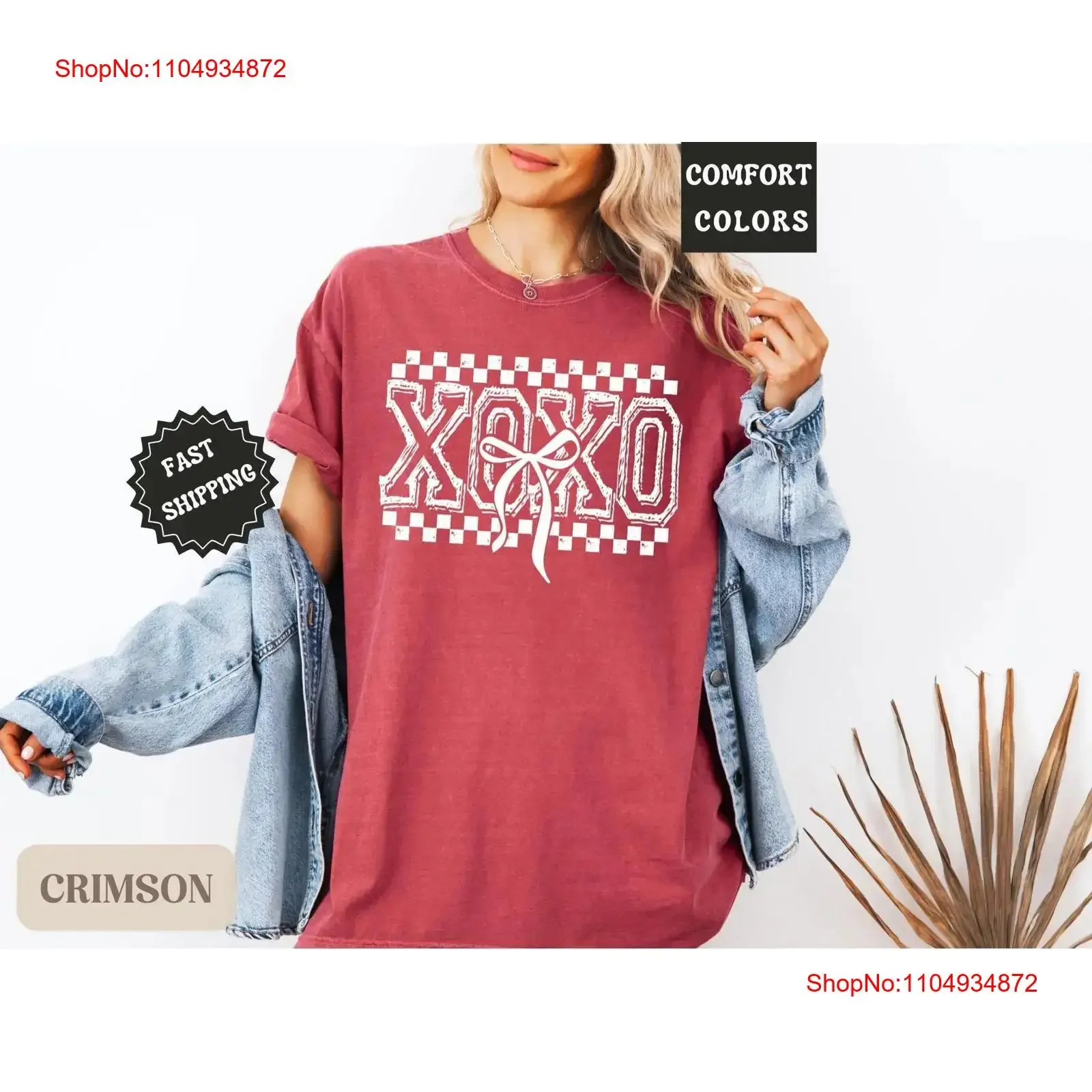 

Футболка на День Святого Валентина XOXO Valentines Womens HearT Cute Love Retro Ladies винтажная стираная дизайнерская одежда унисекс Мягкая стильная одежда