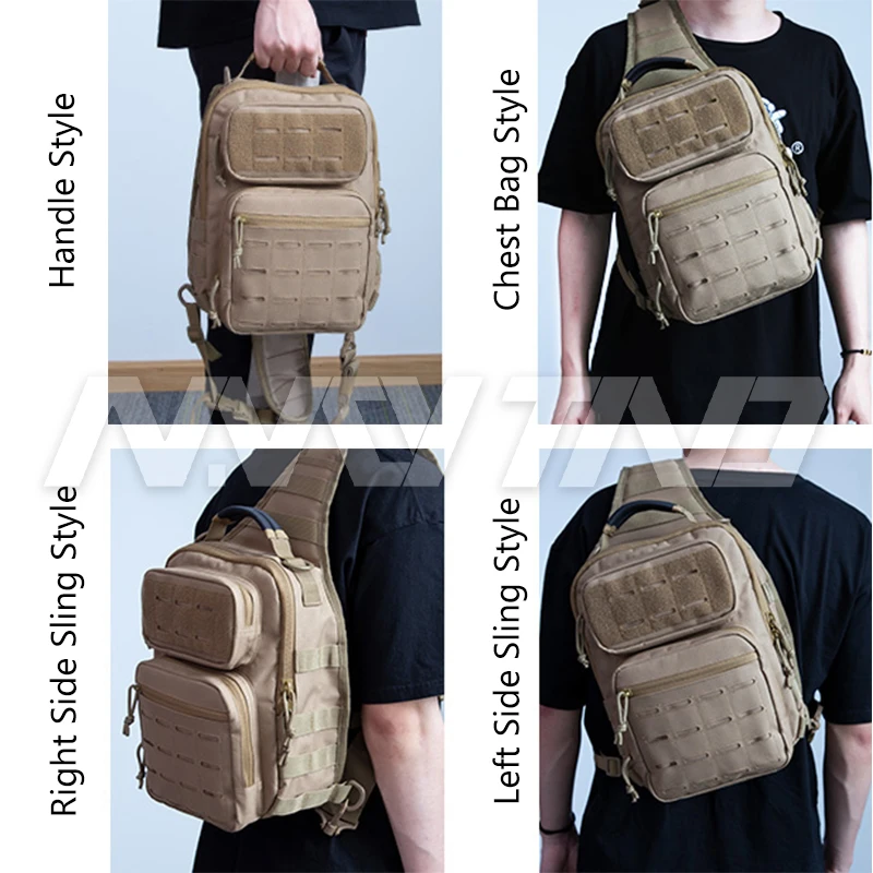 Tac Shoulder Bag  Range Bag Rover Sling Pack for Hunting Accessories EDC Handbag Molle System City Walk Fit 9\