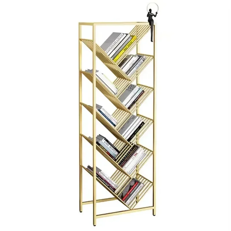 Modern Wrought Iron Wall Bookshelf Multi Layer Small Shelf for Home Decor New Hot Selling Storage Rack for Books and Display