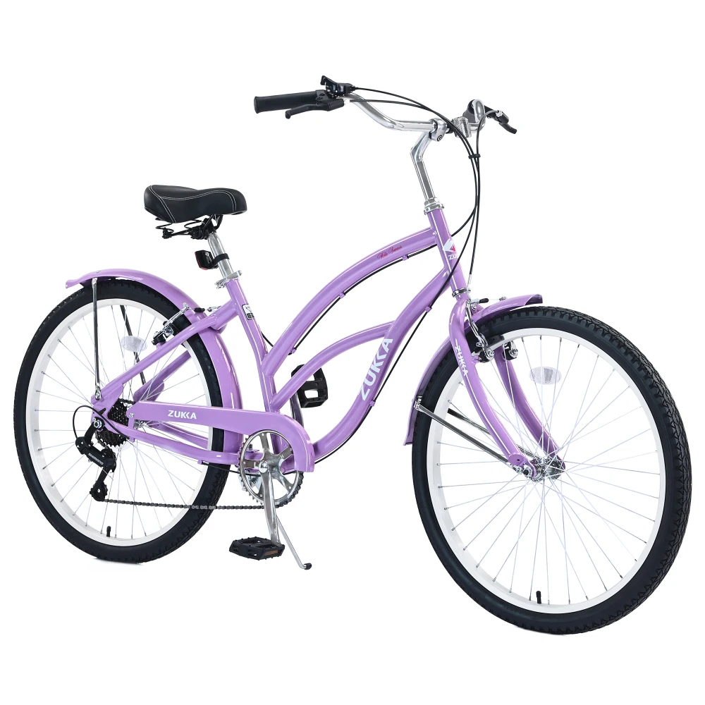 

7 Speed Bicycles, Multiple Colors 26"Inch Beach Cruiser Bike