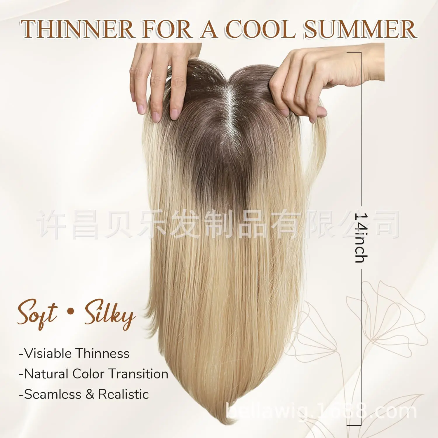 

Synthetic Hair Topper for Women Thin Invisible Seamless Middle Part Short Straight Wig Piece Cover Grey Hair Fashion Daily Use