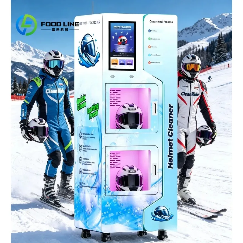 Helmet Washer Custom Smart Vending Machine with Metal Body and LCD Display for Automatic Helmet Cleaning