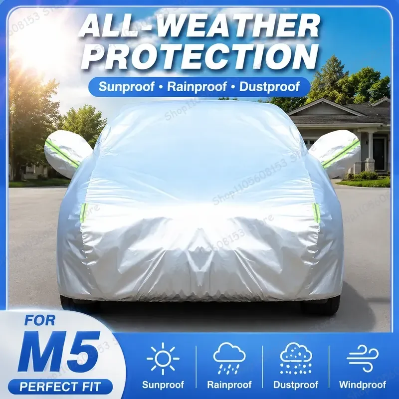 For AITO SERES5 Extended Range Electric Car Cover Full Protection Rain Sun Heat Insulation Shade Universal Fit EV