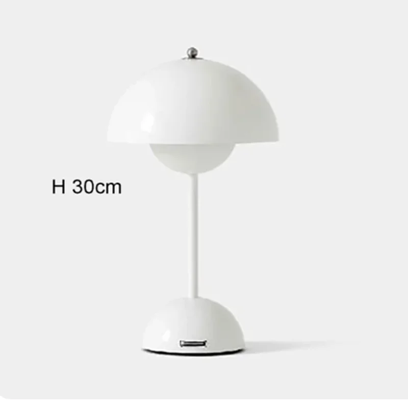 2024 Mushroom Flower Bud Rechargeable LED Table Lamps Desk Night For Bedroom Dining Touch Night Light Simple Modern Decoration