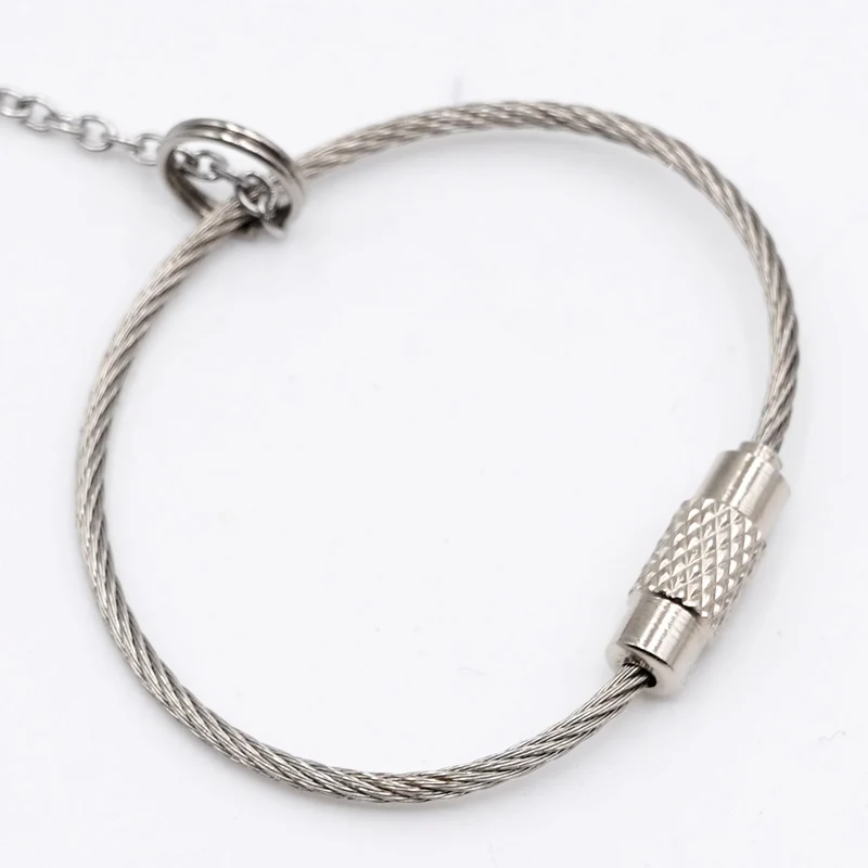 Stainless Steel Parrot Leg Ring with Chain Bird Ankle Foot Chain Ring Anti Bite Wire Rope Outdoor Flying Training Accessories view 6