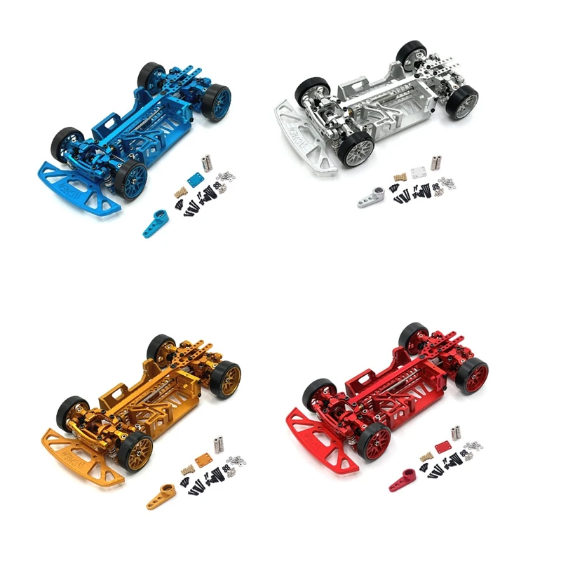 All Metal Wheelbase Adjustable Chassis Frame KIT For Wltoys KYOSHO MINI-Q9 284131 K969 K989 1/28 RC Car Parts