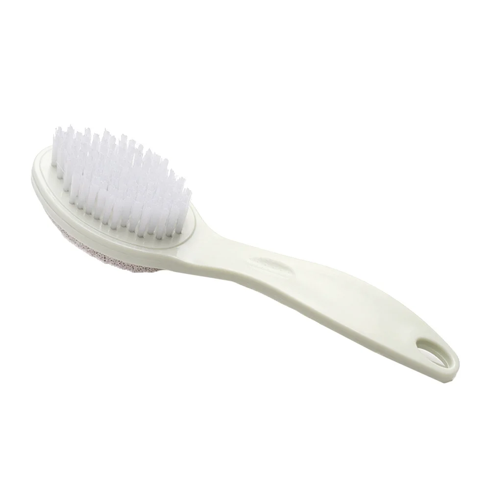 مزدوج الوجهين ملف القدم مزيل الجلد الميت الكالس أداة إزالة الصواميل حجر الخفاف باديكير فرك التقشير مقبض بلاستيكي ثقب معلق #5