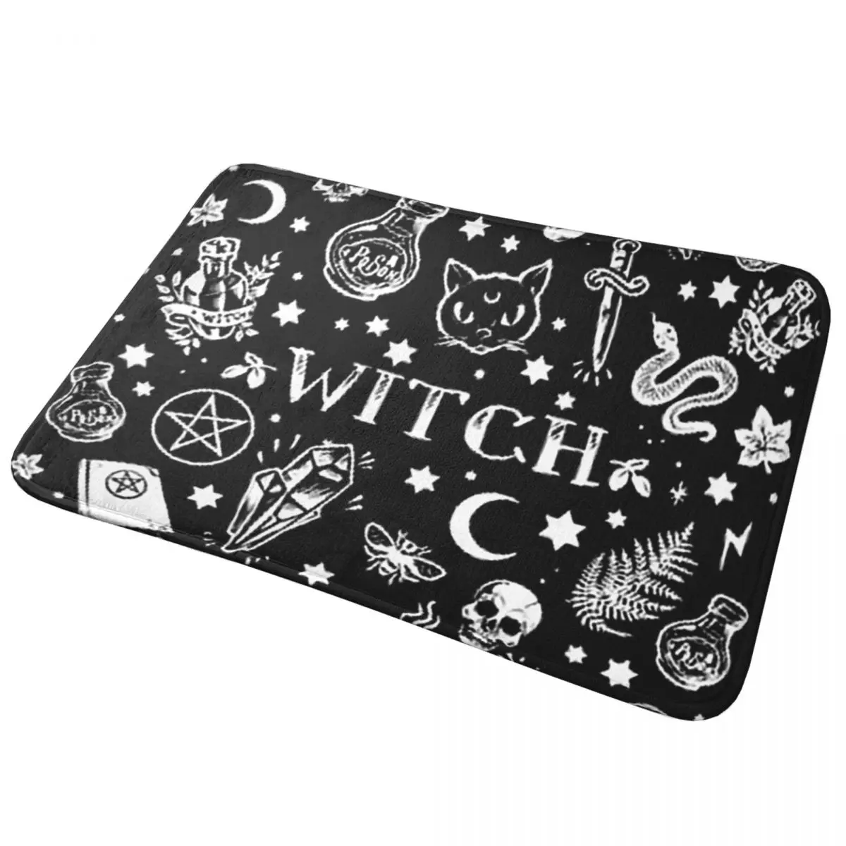 

Witch Pattern 2 Non-slip Doormat Floor Mat Dust-proo Carpet Rug for Kitchen Entrance Home Balcony Footpad Mats