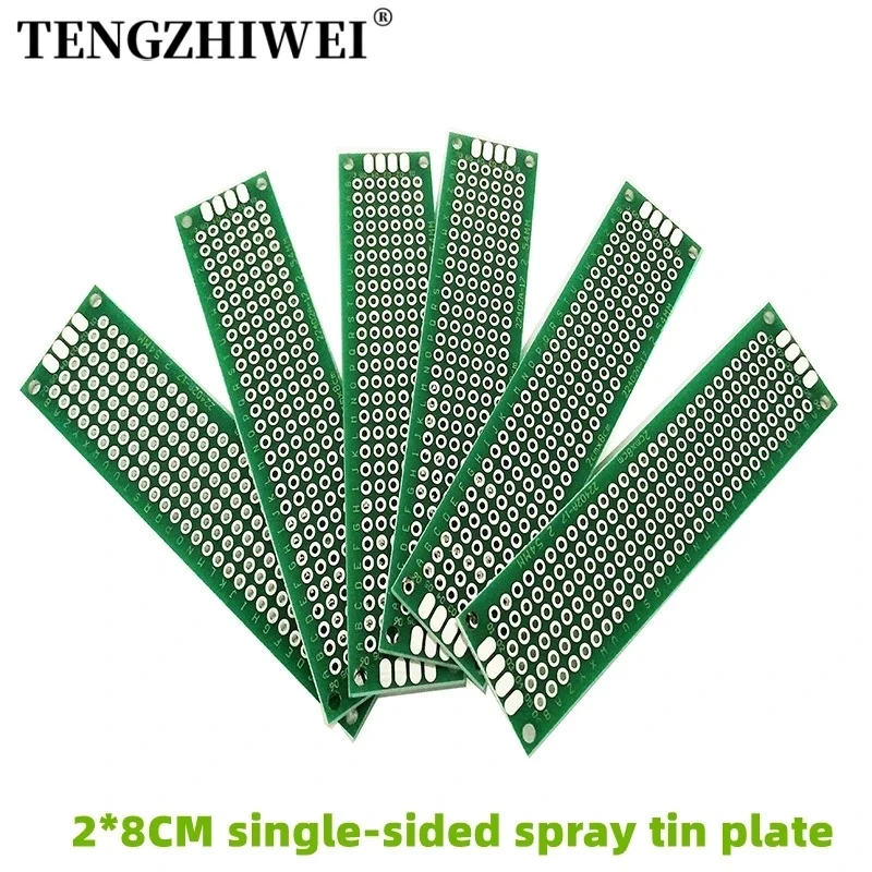 Universal Single-sided Spray Tin Circuit Board, Experimental Test Board, Universal Hole Board, 2x8cm, 1Pc