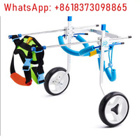 2025 Aluminum Dog Wheelchair Pet Walk Cart Scooter for Handicapped Rear Leg Adjustment Disabled Pet Anti-shock Supp