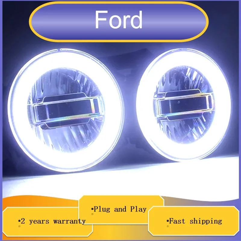 

Car Accessories for Ford EcoSport Fiesta Mondeo Focus Fusion Fog Light Auto Angel Eye Fog Lamp DRL 3 Function Model