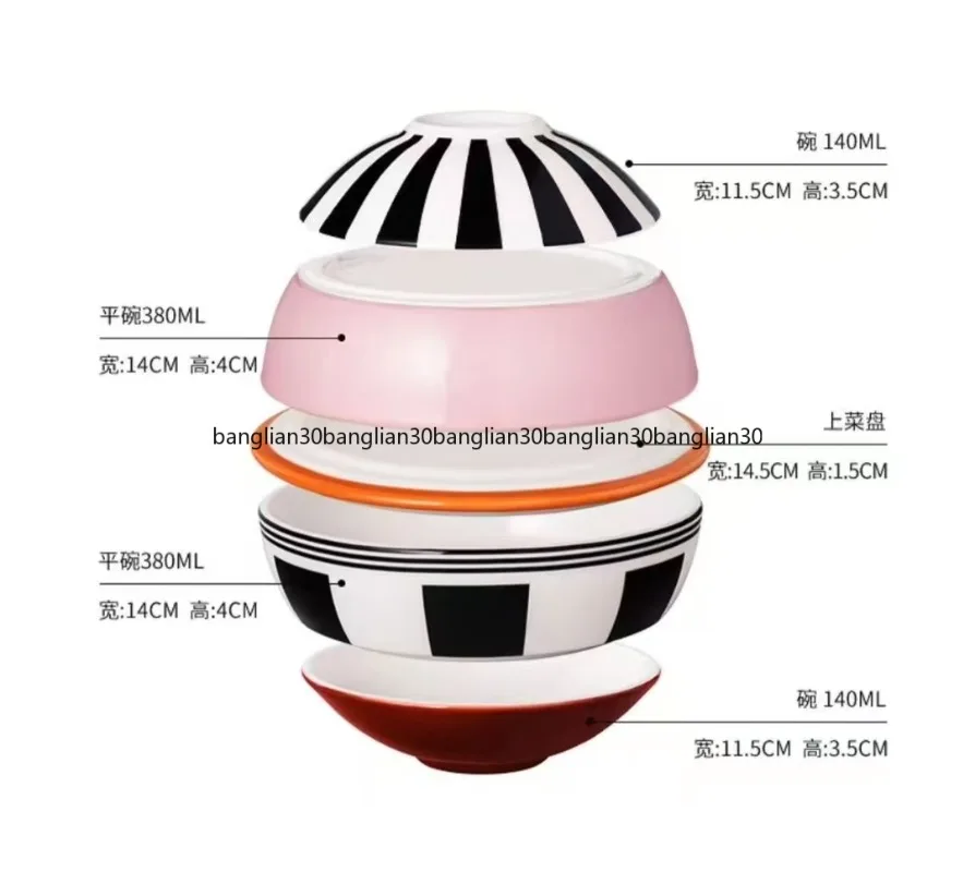 Mini Sets Utensil Ball 7pcs As A Set Bone China Bowl Plate Tableware Plates