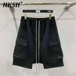 HKSH marea da uomo Punk scuro stile Ro classico abbigliamento da lavoro doppia tasca pantaloni Halen pantaloncini elastici in vita moda Streetwear nuovo HK0401