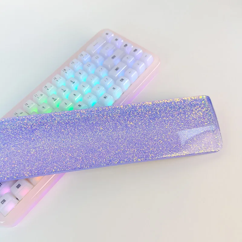 resin-plam-rest-costom-purple-blue-hand-support-for-mechanical-keyboard-75-87-cute-wrist-rest-gaming-keyboard-accessories-gift
