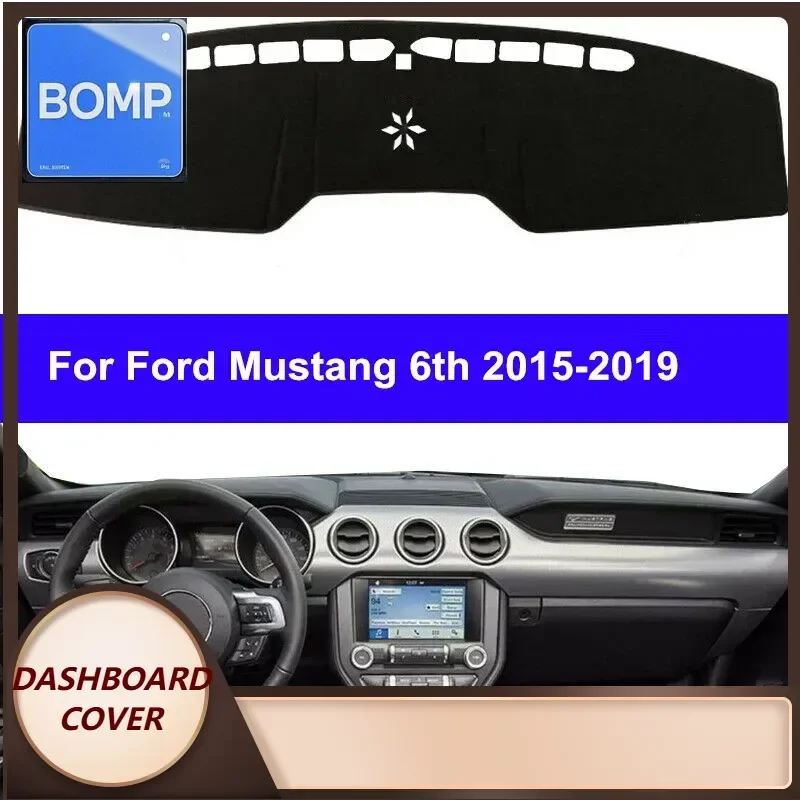 Подходит для d Mustang S550 GT F-35 GT350 GT500 2015-2022, внутренний чехол для приборной панели, коврик для приборной панели, солнцезащитный козырек, ковер, наклейки, автомобильные аксессуары