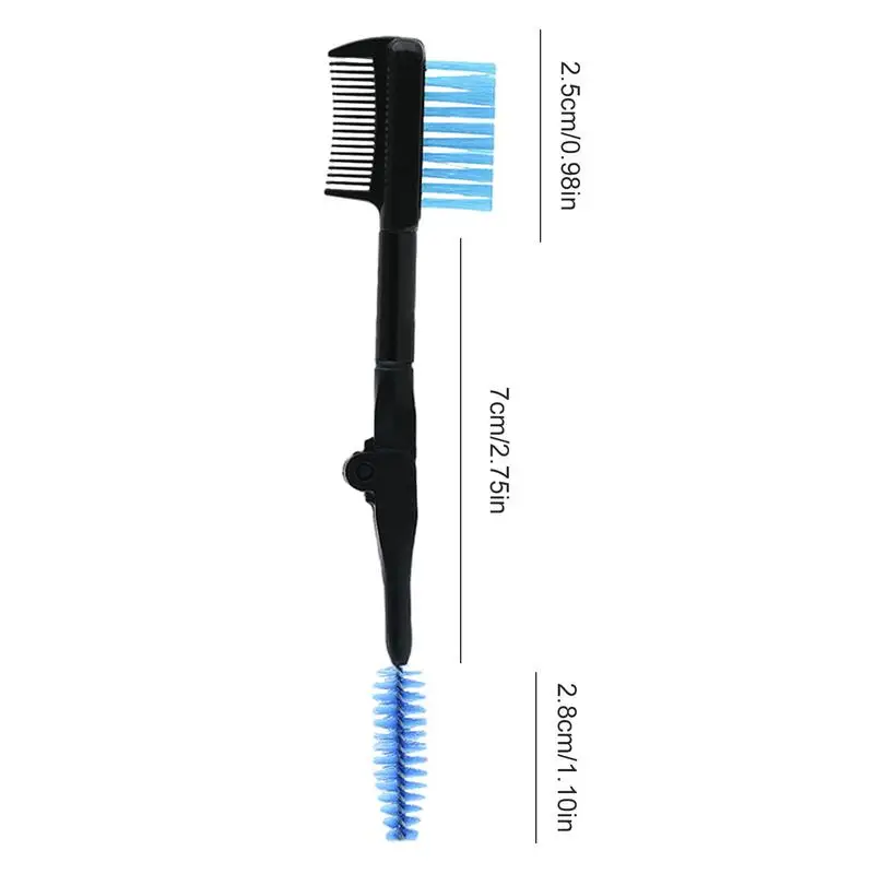 Eyelash Comb Eyebrow Brush Foldable Dual-Head Design for Precision Eye Makeup Reusable Mascara Applicator Makeup Tool Makeup