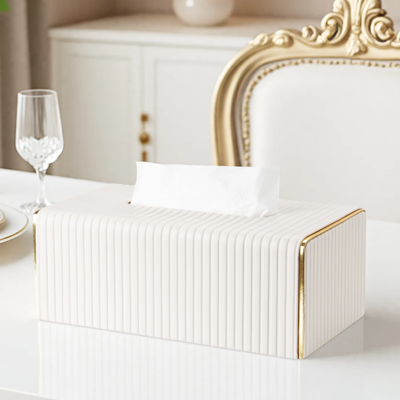 Modern Simple Tissue Box for Living Room Coffee Table Creative Design High-Grade Paper Box for Home Hotel