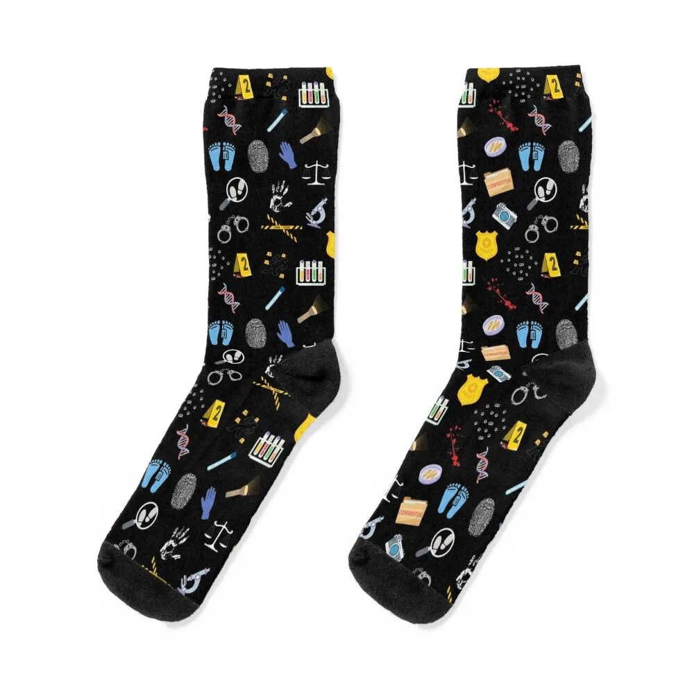 Crime and Order-True Crime-Criminal Justice-Forensic Science Lover Socks