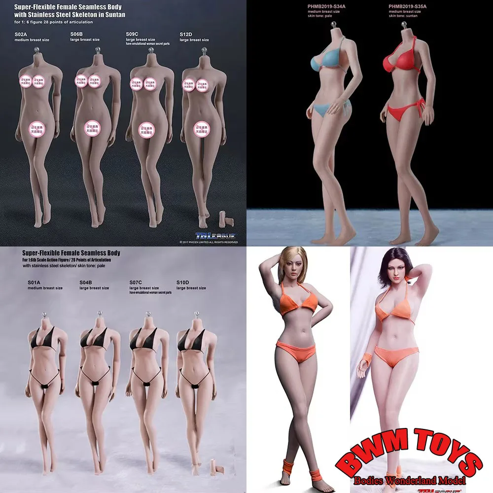 

Масштаб 1/6, 29 типов TBLeague Girl, женское, большое/маленькое, с пушной грудью, супер-гибкое бесшовное тело со скелетом из нержавеющей стали