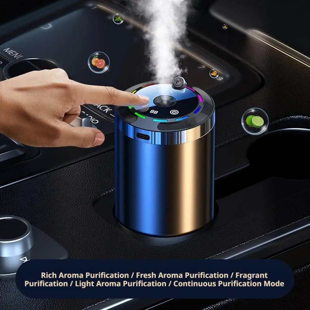 Car Electric Air Diffuser Aroma Vent Humidifier Mist Odor Eliminator for Auto Home Office 5 Modes Charging/Power Plugged In view 6