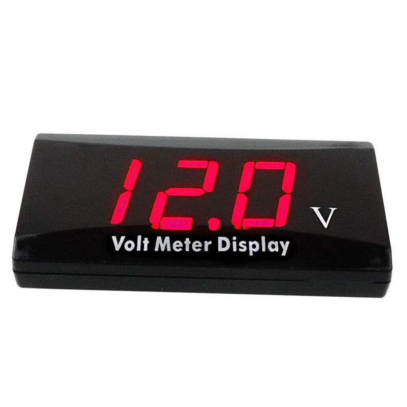 Mini LED Display Digital Voltmeter Panel Volt Voltage Meter Tester Reverse Connection Protection 12V For Car Motorcycle Universa