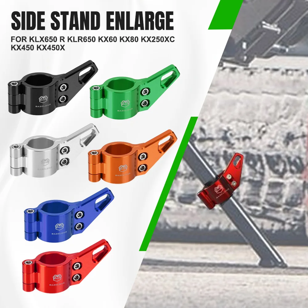 

For Kawasaki KLX650 R KLR650 KX60 KX80 KX250XC KX450 KX450X Motorcycle Kickstand Foot Side Stand Enlarge Extension Plate Pad
