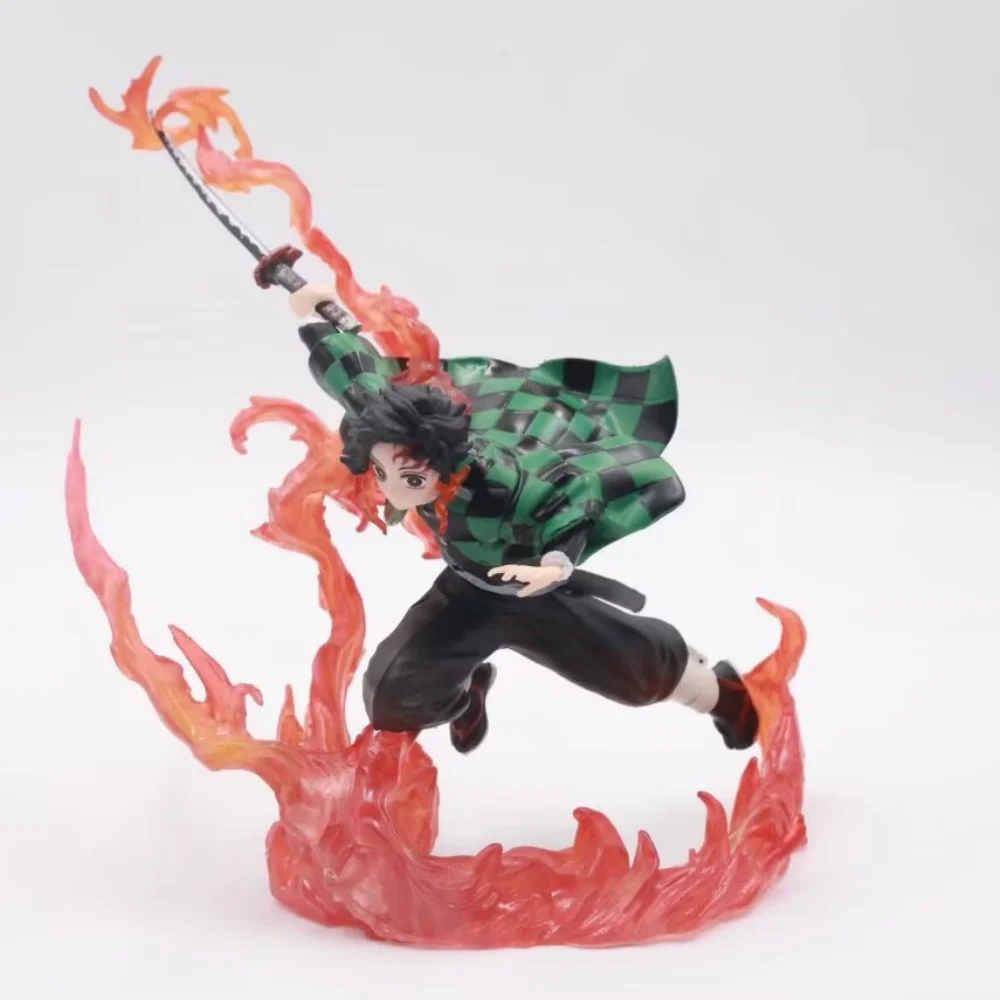 

Anime Demon Slayer:Kimetsu No Yaiba Kamado Tanjirou Purgatory Tsuba PVC Action Figure Collectible Model Doll Toy 19CM