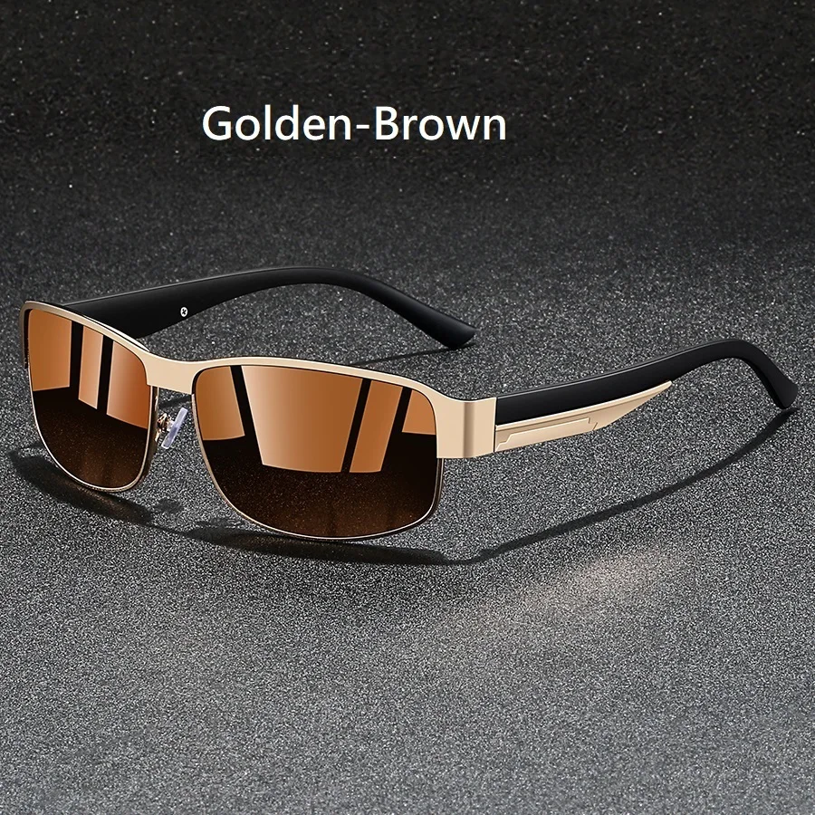 Modische Vintage Quadratische Metallrahmen-Sonnenbrille für Männer und Frauen Angeln Fahren Luxusmarken-Designer Sonnenbrillen Eyewear – Detail 5