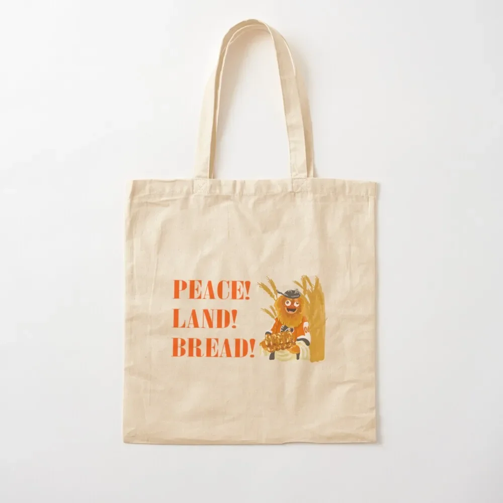 let's get this (peace, land &) bread Tote Bag tote men's cute