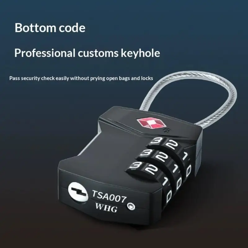 /Vly/TSA Customs Lock Password Changeable Lock 3 Digit Portable Zinc Alloy Suitcase Luggage Backpack Travel