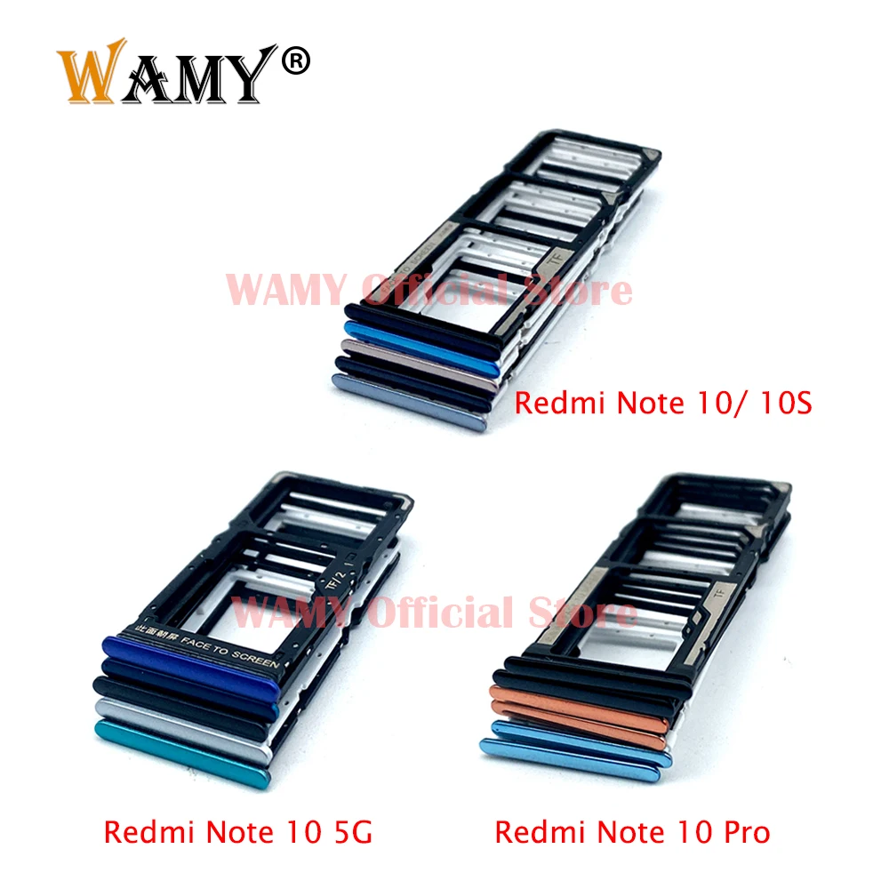 WAMY New Nano SIM Card Holder Tray Slot Holder Adapter Socket For Xiaomi Redmi Note 10 10S/ Note 10 5G/ Note 10 Pro