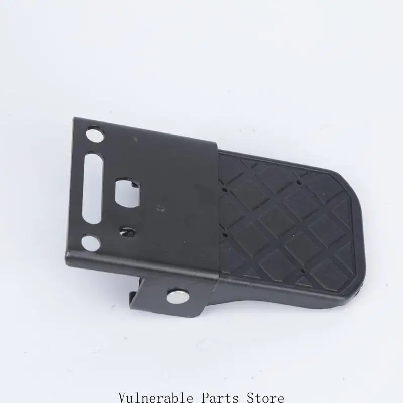 Textured Motorcycle Passenger Footrests, Fold-In Pair with Nylon Foot Pads and Iron Supports for Commuting and Short