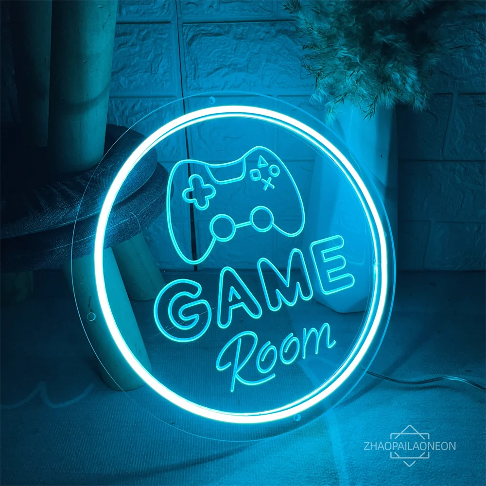 Imagem -03 - Personalizado Neon Led Sign Lights Sala de Jogos Gravação 3d Wall Art Usb Gamer Signs Casa Bar Jogos Decoração do Quarto