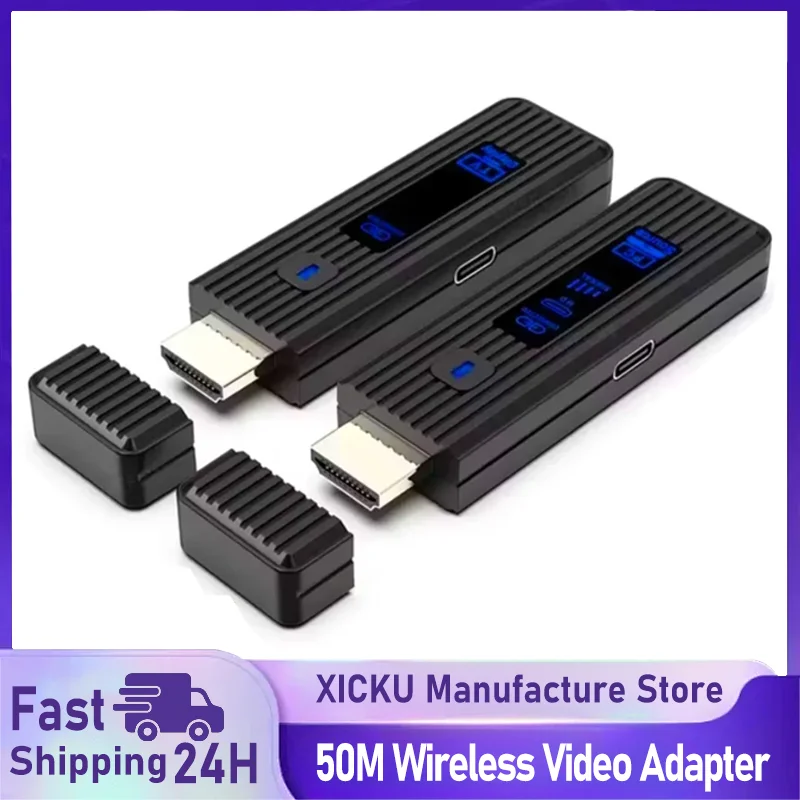 

Беспроводной HDMI-совместимый видеопередатчик, приемник и экран дисплея, ТВ-адаптер для камеры ПК, ноутбука, монитора проектора, ТВ