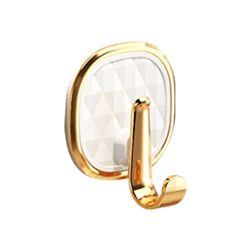 Ganchos de pared de lujo sin perforaciones, colgador de abrigos pegajosos fuertes, colgador de bolsas de instalación de cocina, estante de ropa, organizador fácil de puerta, toalla H0h1, 1 piezas