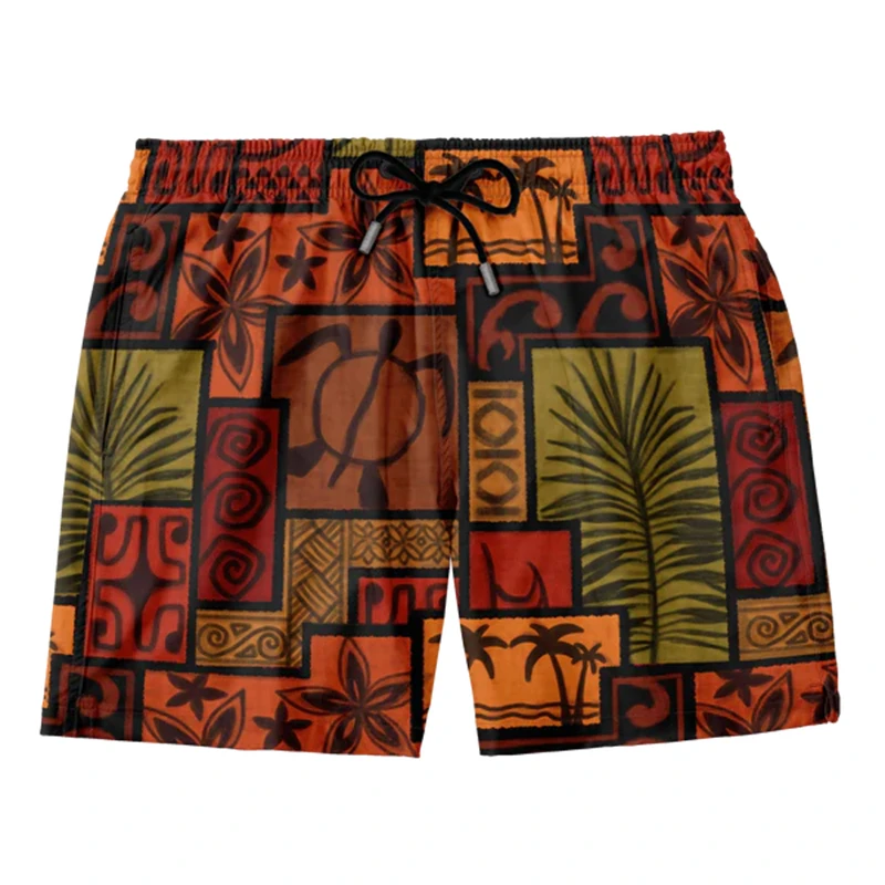 Pantalones cortos de playa con estampado 3D de rayas africanas Retro para Hombre, bañadores transpirables de verano, Ropa de calle para Fitness