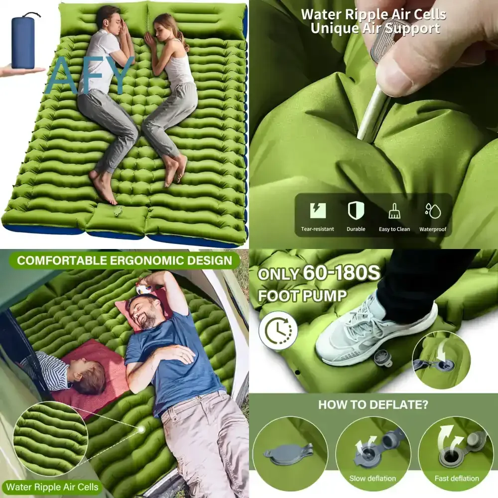 Inflatable Mattress for Outdoor Camping for Tent Sleeping for Backpacking for Hiking for RV for Car for Travel for Foldable