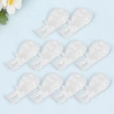 20Pcs Transparent Curtain Hooks Roller Blind Chain Retainer Beaded Chain Clip Shade Cord Guide Safety Hook for Window