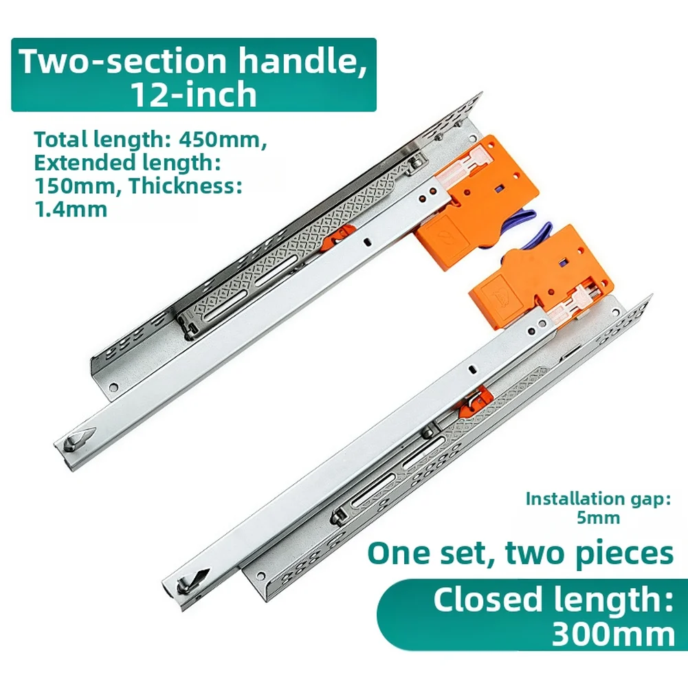 21 inch Undermount Drawer Slides Full Extension Soft Close Bottom Mount Slides Cold Rolled Steel for Cabinet Use