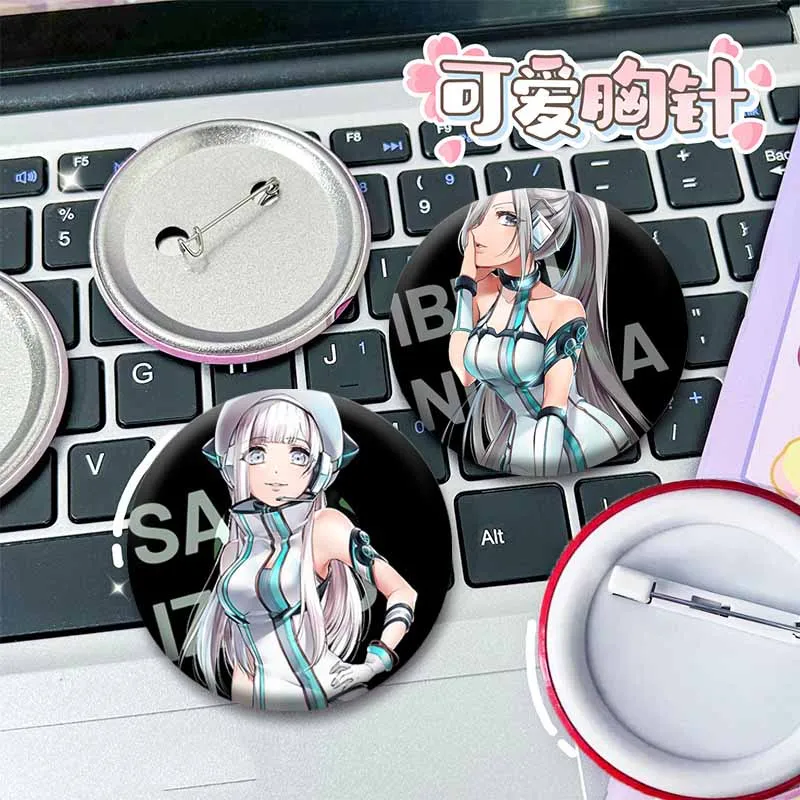لعبة الموسيقى D4DJ زر دبابيس الإبداعية لطيف الكرتون فتاة Aoi Tsubaki Hiiro بروش ظهره الملابس شارة اكسسوارات مجوهرات هدايا