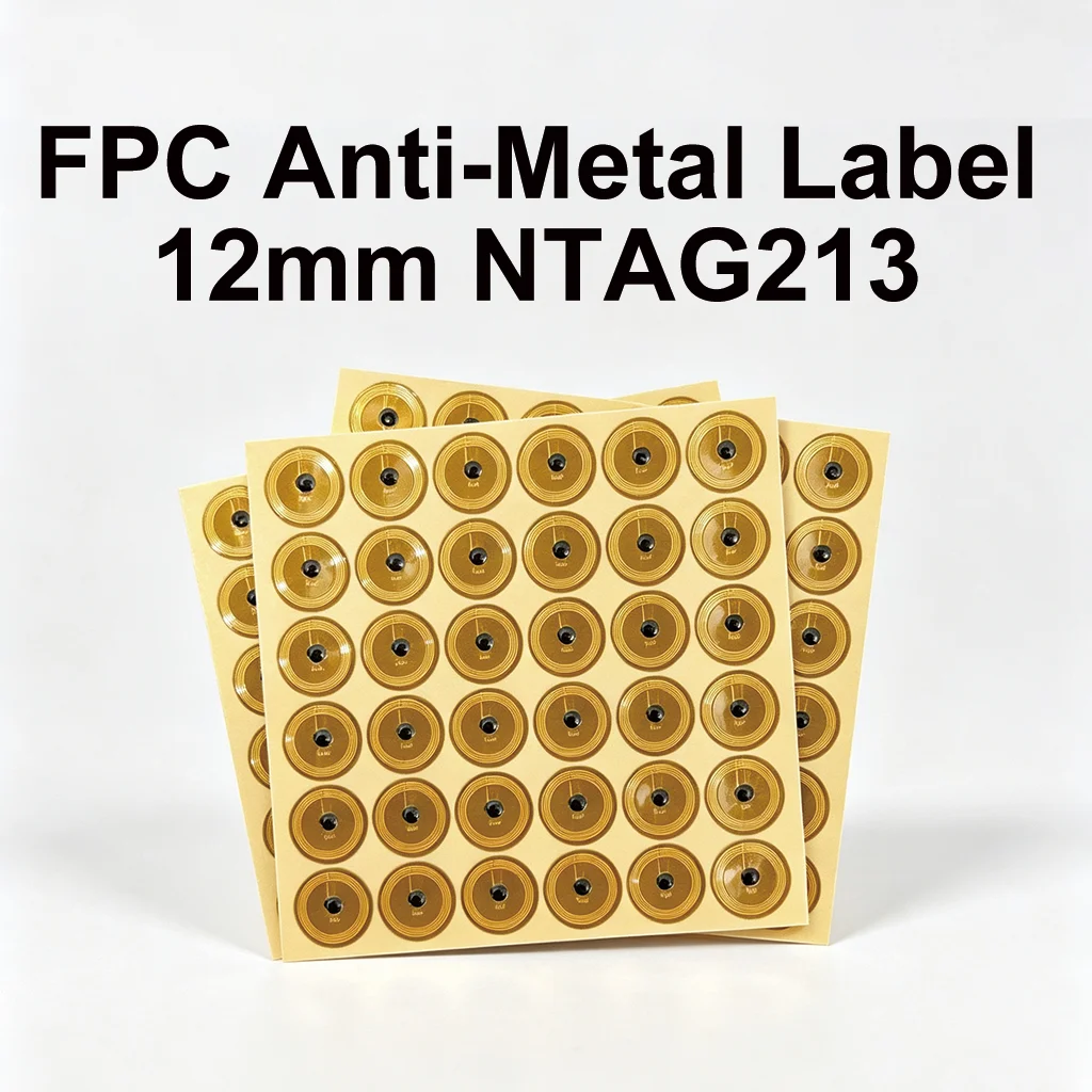 12mm Diameter Micro FPC NFC Tag NTAG213 144 Bytes 13.56MHz Rewritable Mini RFID Sticker for Wearable Smart Devices IoT