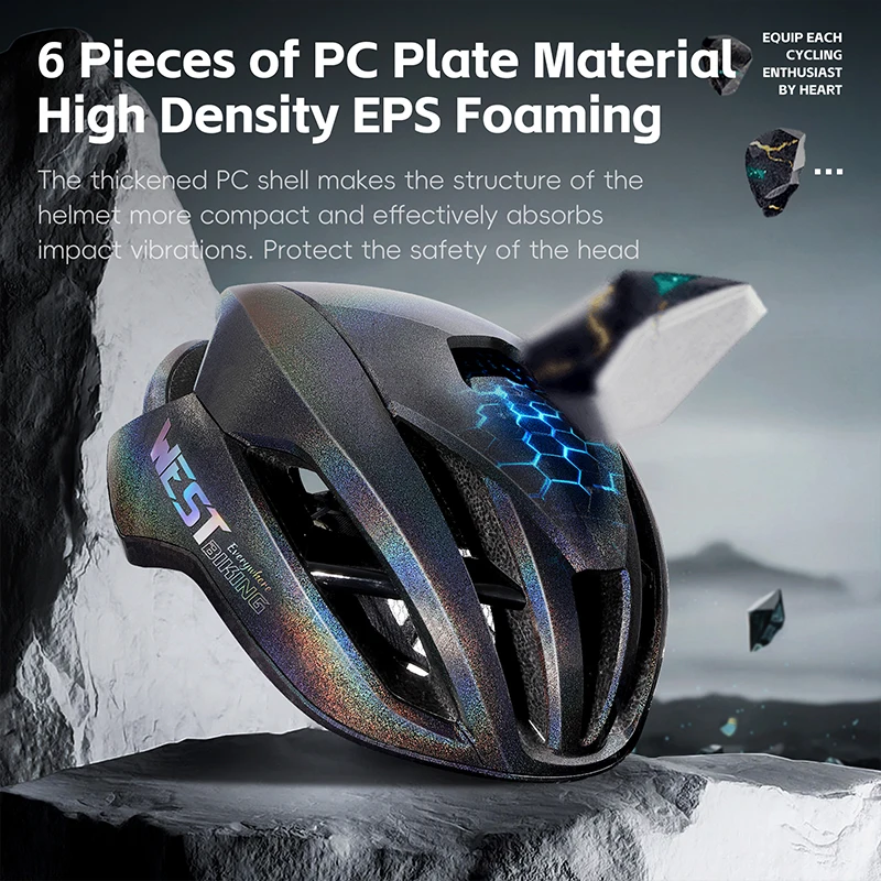 WEST BIKING خوذة ركوب الدراجات المتكاملة الهوائية تنفس دراجة خوذة قفل مغناطيسي مشبك مستقرة الرجال النساء خوذة الدراجة البخارية #3