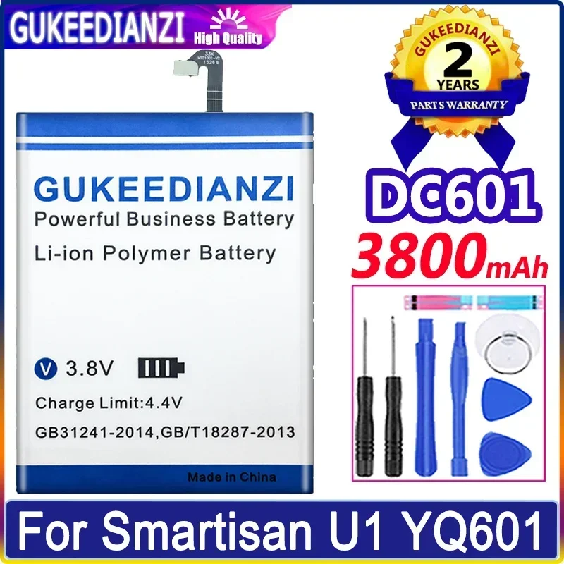 

Аккумулятор GUKEEDIANZI DC601 3800 мАч для Smartisan U1 YQ601 YQ603 YQ605 YQ607 DC601, сменные батареи