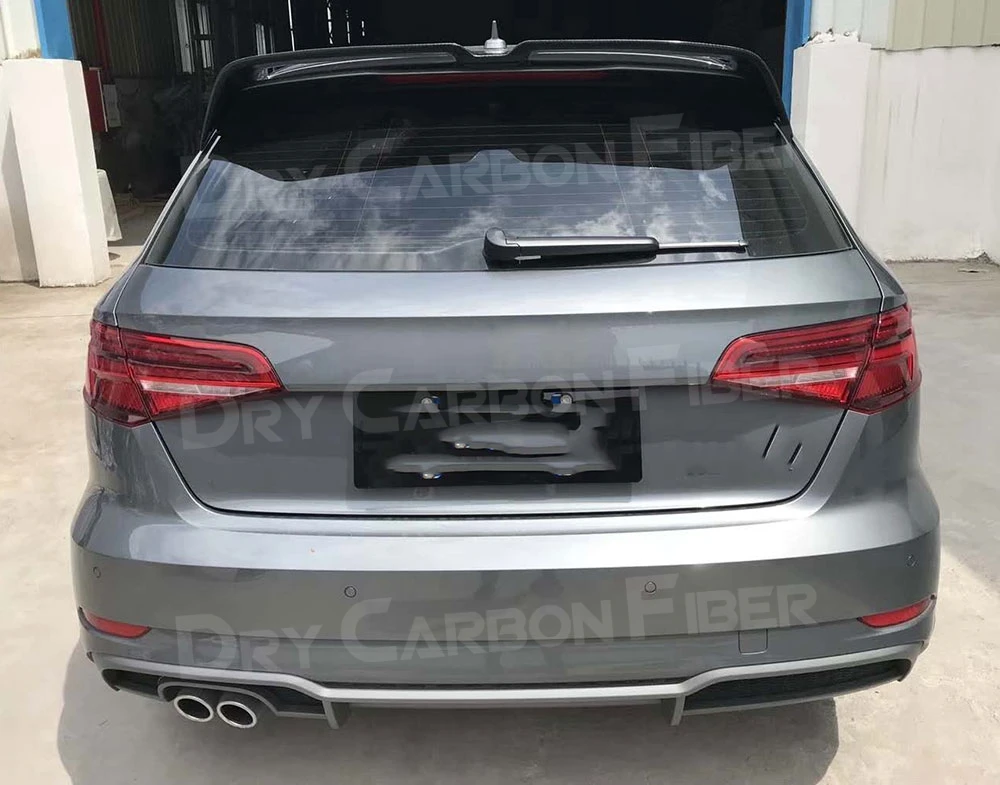 

Carbon Fiber FRP Rear Roof Spoiler Window Wing for Audi A3 S3 RS3 8V Hatchback 4 Door 2014 2015 2016 2017 2018