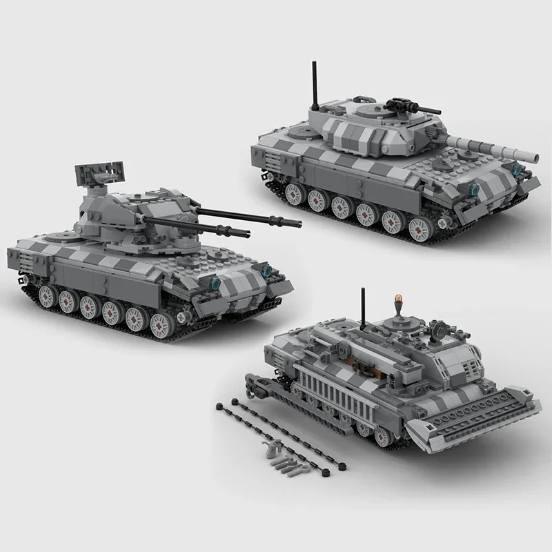 Militaire voertuigen Model Moc Bouwstenen Slagveldtanks Technologie Modulaire blokken Geschenken Kerstspeelgoed DIY-sets Montage